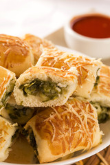 Brazilian snack. Escarole endive snacks.