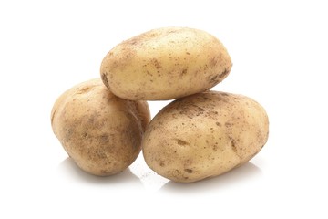 Potatoes isolated on white