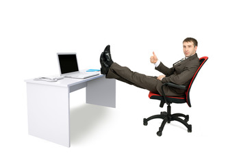 Businessman sitting on chair