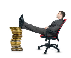 Businessman sitting on chair