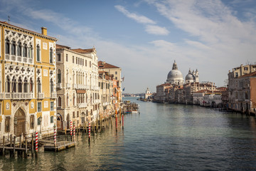 Naklejka premium Beautiful view of Canal Grande with Basilica di Santa Maria dell