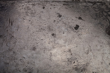 Black metal background. The surface of the pan to the oven
