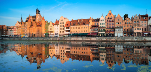 Naklejka premium Cityscape of Gdansk in the morning