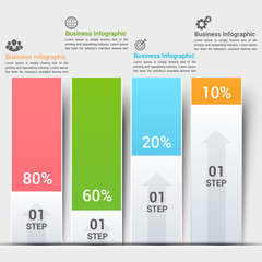 Business Infographics Vector illustration. can be used for workflow layout, banner, diagram, number options, step up options, web design.