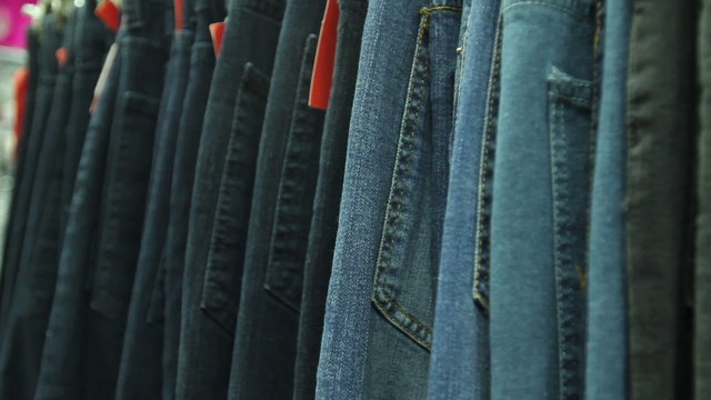Jeans In Shop of Store Mall