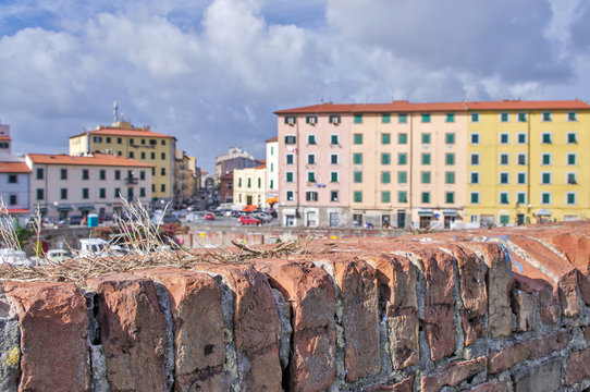 Livorno,il Pontino visto dalle mura della Fortezza Nuova.
