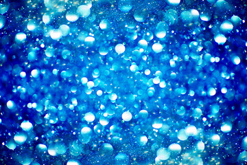 blue bokeh background created by neon lights