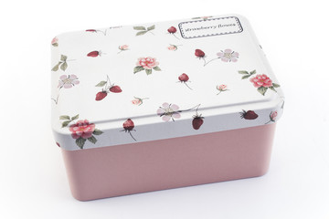 Decorative tin box for small items
