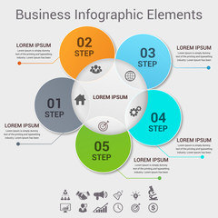 Business Infographics Vector illustration. can be used for workflow layout, banner, diagram, number options, step up options, web design.