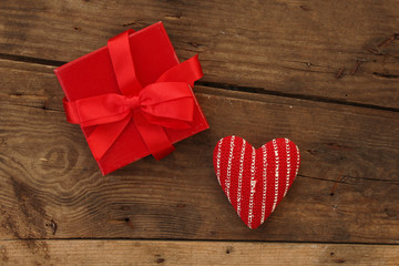 Gift box and heart