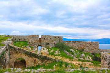 Fototapeta premium Palamidi castle near Nafplion city, Greece. The historical Palamidi Fortress in Nafplion, Argolis - Greece