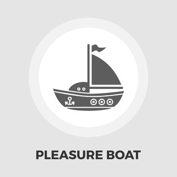 Pleasure Boat Line Icon