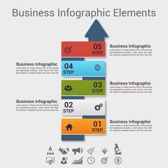 Business Infographics  Vector illustration. can be used for workflow layout, banner, diagram, number options, step up options, web design.