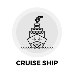 Cruise Ship Line Icon