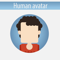 Avatar male white intelligent man