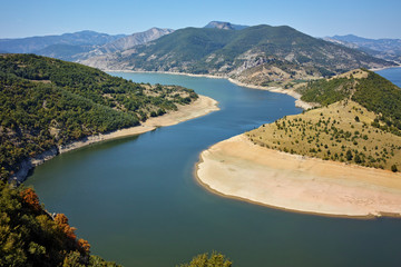 Amazing landscape of Arda River and Kardzhali Reservoir, Bulgaria