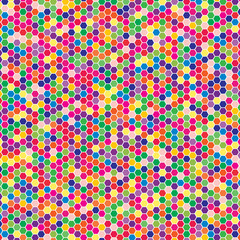  Multicoloured hex tiles. Mosaic. Eps 10.