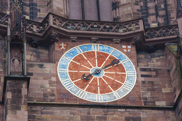 Fototapeta na wymiar Details of Freiburg Munster Cathedral, Freiburg im Breisgau city