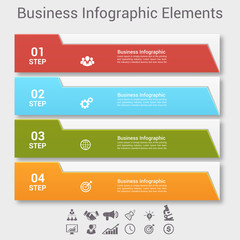 Business Infographics Vector illustration. can be used for workflow layout, banner, diagram, number options, step up options, web design.