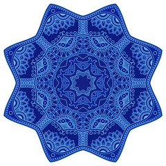 Vector color mandala. Mehndi style.
