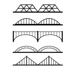 Vector set of different bridges connection