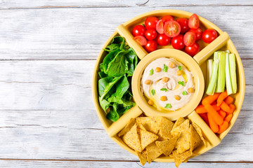 hummus, top  view