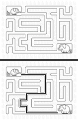 Easy elephant maze