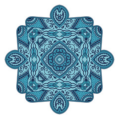 Vector color mandala. Mehndi style.
