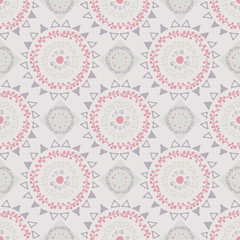 Decorative boho seamless pattern.