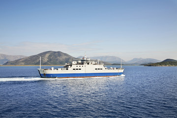 Fototapeta na wymiar Ferry from Corfu to Igoumenitsa. Greece 