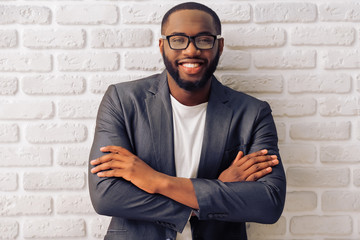 Afro American businessman