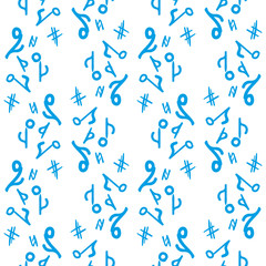 Abstract music seamless pattern background