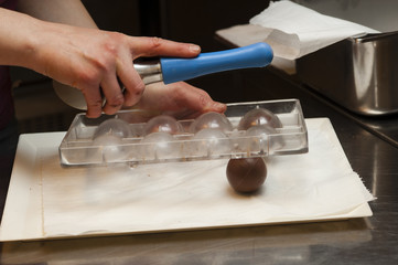 Preparation of traditional Easter chocolate