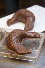 Preparation of traditional Easter chocolate