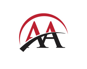 AA red letter logo swoosh