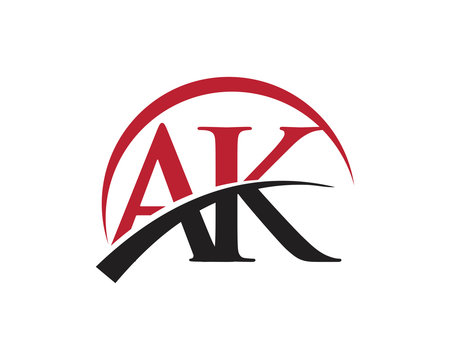 AK red letter logo swoosh