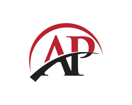 Red AP Letter Logo Design with Creative Intersected and Cutted Serif  Font.:: tasmeemME.com