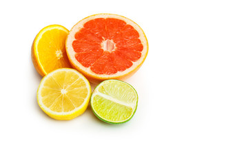 Macro of a citrus fruits