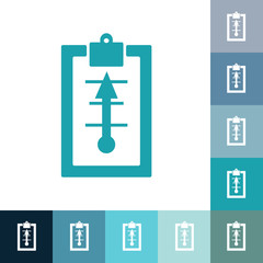 Icons in a flat style questionnaire