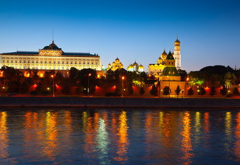 Fototapeta premium Moscow Kremlin in summer night