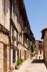 narrow street  in Frias. Burgos
