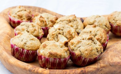 pear muffins close up 