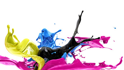 color splash, cmyk - obrazy, fototapety, plakaty