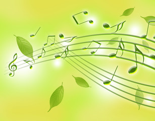 Naklejka premium 春の譜面