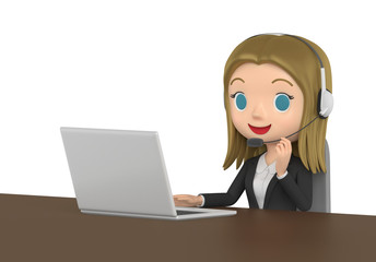 Portrait of small and pretty businesswoman