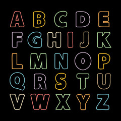 Alphabet thin line .Alphabet vector .Vector alphabet.Vector Alphabet isolated.Vector Alphabet flat style.Vector purple Color Alphabet.Vector font isolated .Vector Type.Hand drawn 