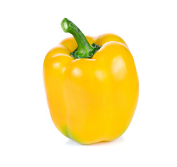 sweet yellow pepper isolated on white background.