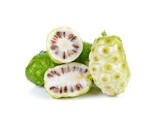 Fototapeta na wymiar Exotic Fruit, Noni fruits on white background