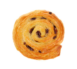 Danish raisin isolated on white