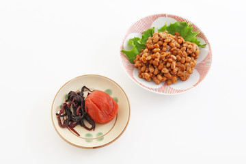 納豆と梅干し